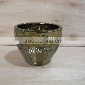 ceramic planter shiny flower pots