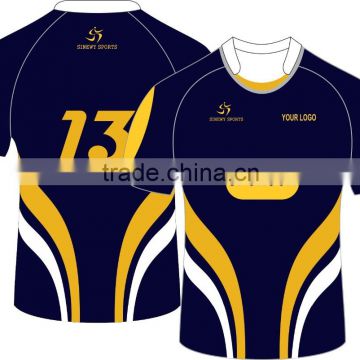 Custom sublimation tight fit rugby jersey new custom design