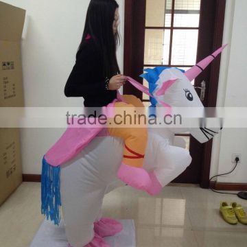 adult kids inflatable halloween unicorn costume suit inflatable unicorn