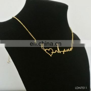 New fashion heart monogram personalized infinity pendant necklace