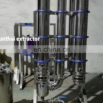New Design falling film evaporator with preheat column and collection vessel for hemp industry