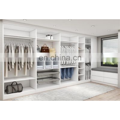 PA bedroom furniture modern design glass door wooden wardrobe walk in closet