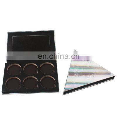 Innovate Empty Triangle Eyeshadow Palette Cardboard Packaging Box Eyeshadow Palette With Mirror
