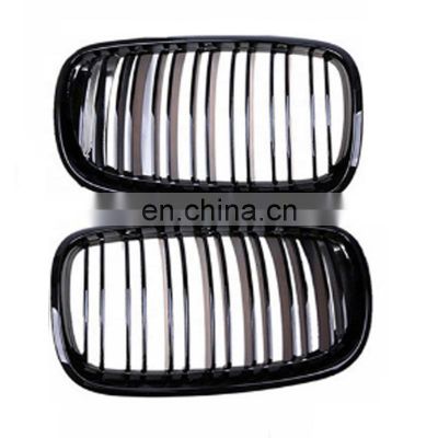 Gloss Black Double Slat Kidney Front Grille Grill Kidney for BMW X5 X5M X6 X6M E70 E71 2007-2013 Car Styling Racing Grills