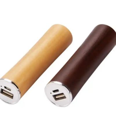 Wooden square column and cylindrical mobile power mini power bank