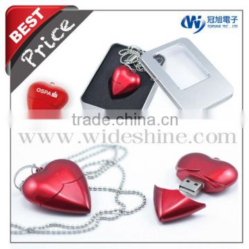 2013 Heart flash drive for valentine's gifts and wedding gifts new quality product