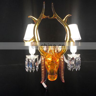 Interior Bedroom Living Room Decorative Lamp Luxury Crystal Wall Lamp Modern Glass Wall Lamp Light