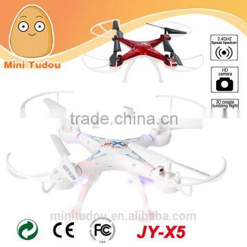 2.4GHZ 4CH 3D fly 6-axis gyro headless mode JY-X5 drones with hd camera