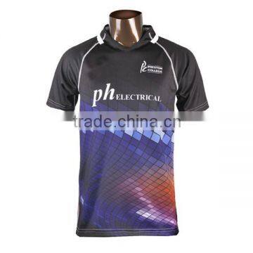 High collar neck sublimated polo shirts for club