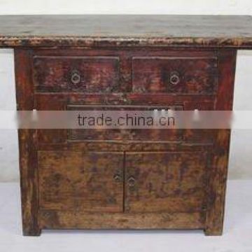 antique Chinese Gansu distressed and shabby cabinet