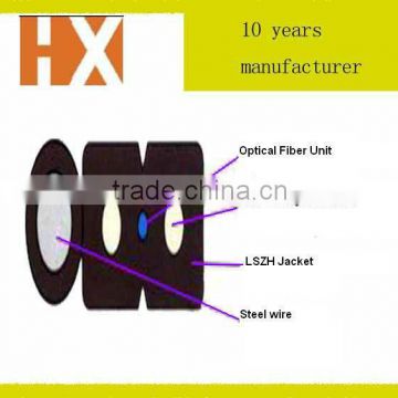 FTTH steel wires optic cable LSZH jacket single mode drop cable