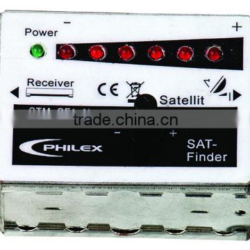 2016 Latest PHILEX NINGBO DVB-S Satellite Finder Meter with compass powered by receiver