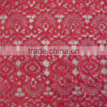 New lace design water soluble chemical lace embroidery fabric