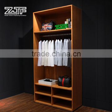 ZJF New style multi function wood retail clothing display rack
