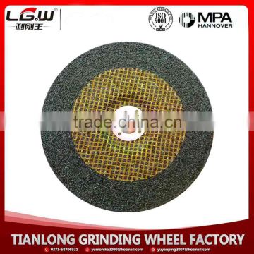 H535 China factory price 125*6*16mm black/red depressed center grinding wheel for metal/inox/stainless steel