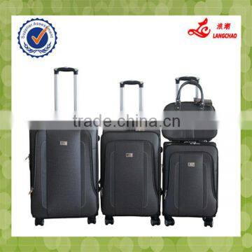 Black Fashionable With 3pcs And Handbag Trolley Case