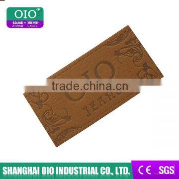 OIO Wholesale Fake Jeans Leather Label With Logo For Sale