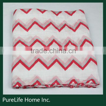 SZPLH Hot sale! Chevon pattern 100% cotton muslin swaddle blanket for baby