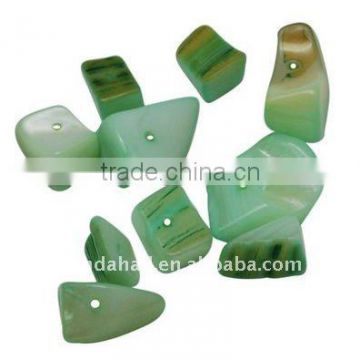 Natural Freshwater Shell Beads, Dyed, Green(BSHE-S007-6)