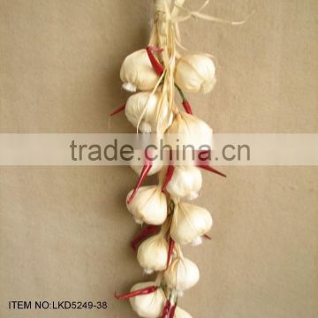2015 High Quality Harvest Artificial garlic String decoration Artificial vegatable String