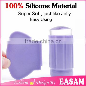New design transparent nail stamper,clear jelly nail art stamper