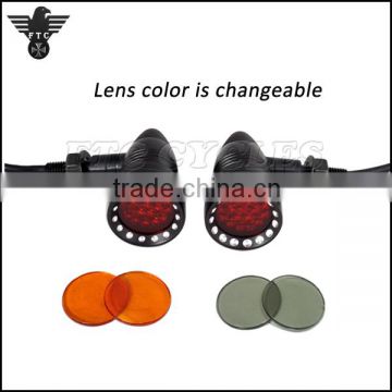 Red Lens Vintage Turn Signal Motorcycle Custom Indicator for Honda