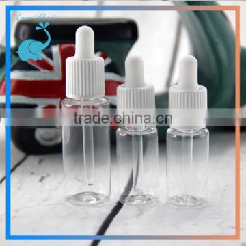 clear PET plastic bottle with childproof cap and glass pipette dropper bottle made in China for eliquid ejuice