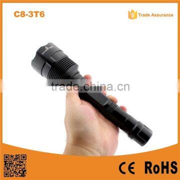 C8-3T6 Multifunction flashlight 3T6 battery power flashlight 3800 lumen Self-defense Tactical light