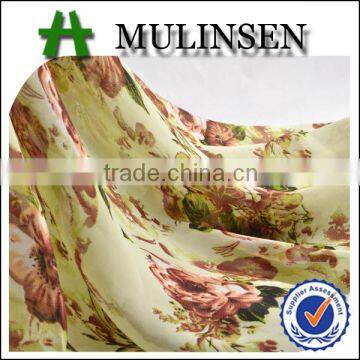 Shaoxing keqiao Polyester Print Chiffon Fabric For summer garments