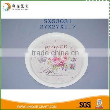 Wholesale Crown and Flower Decoupage Metal Plate For Decor