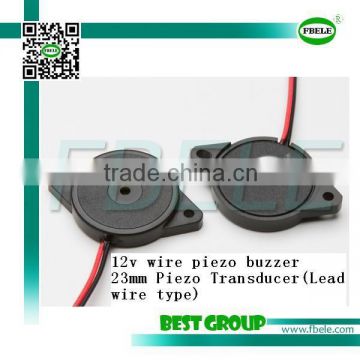 cheaper 12v 80DB 23mm wire piezo buzzer FBPT2346