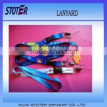 Fashion custom printed polyester lanyard neck strap and key holder lanyard