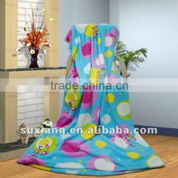 100% polyester printed solid and soft flannel fleece blanket