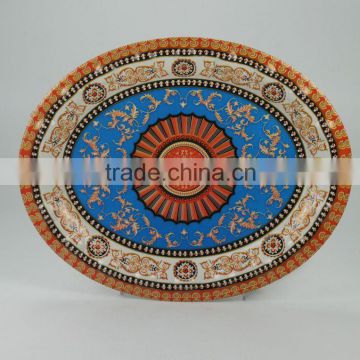 plastic retro and oval plate