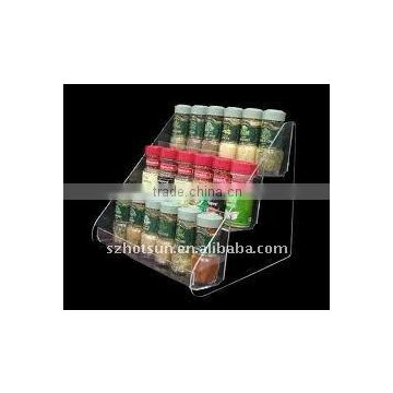 3-tier clear acrylic spice rack acrylic spice display stand