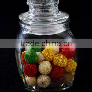 Clear jars glass food with glass lid