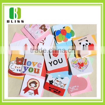 Paper Handmade Decoration Birthday folding thank you custom design die cut a4 size christmas greeting paper card