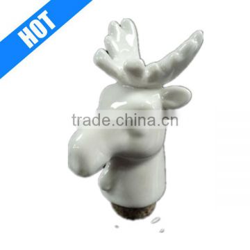 Elegant White Porcelain Moose Cake Topper Xiamen
