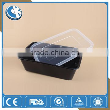black takeaway food container with cutlery 3 compartment 1000ml