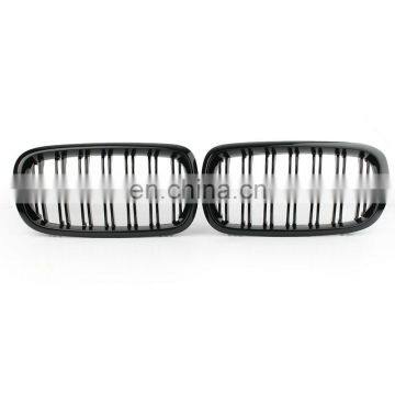 Front Kidney Grill Grille 2014-2017 Gloss Black Dual Slats For BMW F15/F16 X5 X6