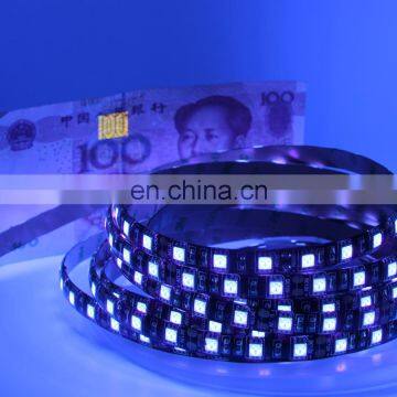 UV Led Strip light 5050 SMD 60leds/m 395-405nm Ultraviolet Ray Purple black PCB tape lamp