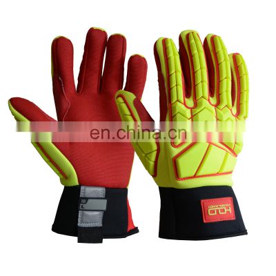 HDD safety work cut resistant impact high impact tpr gloves oilfield oil and gas gloves