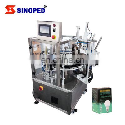 Semi-Automatic Jar Cans Tube Bottle Toothpaste Cosmetics Rotary Cartoning Machine for Commodity