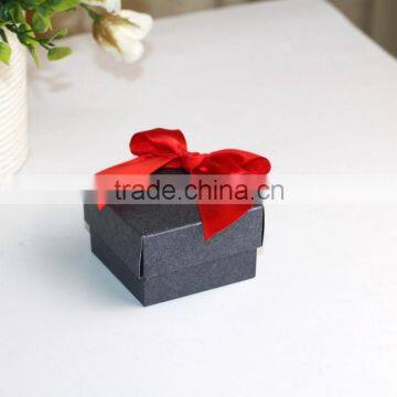 Best Selling Red Ribbon Cheap Black Wedding Candy Box