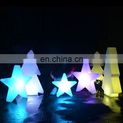 Christmas decoration /wireless festival party decorative mini lighted plastic led stand Christmas light star/tree/snow lamp