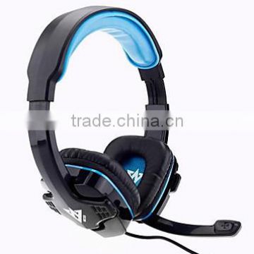 USB Stereo headphone set for computer & play station ME333 Blue