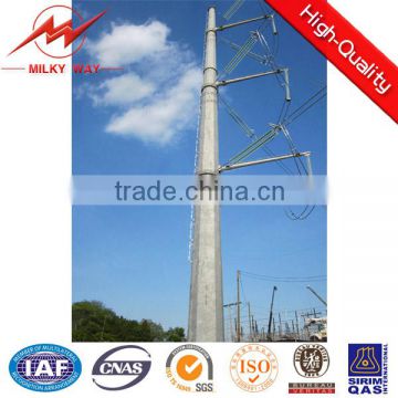 galvanized electric pylon utility steel transmission poles