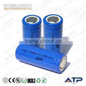 High-quality 3.2v 18500 battery cell / 3.2v 800mah ifr 18500 battery / 3.2v 800mah 18500 lifepo4 battery