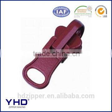 metal zipper slider reversible painted