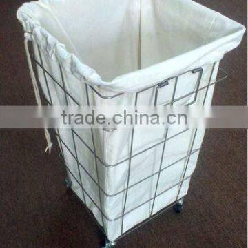 Hotel removable clothing laundry basket with metal stand